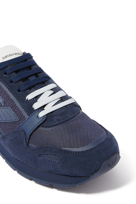 Mesh Eagle Patch Sneakers